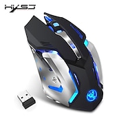 お買い得  マウス-hxsj m10 2.4ghzワイヤレスゲーミングマウス2400dpi内蔵バッテリー充電式7色バックライトブリージングコンフォートゲーマーマウス