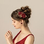 preiswerte Haarstyling-Zubehör-Chiffon / Aleación Haarkämme / Kopfschmuck mit Blumig / Metall 1 Stück Hochzeit / Party / Abend Kopfschmuck