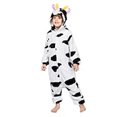 cheap Animal Costume-Kigurumi Pajamas Fancy Costume Onesie Costume Animal Cat Totoro Warm Comfy Kid's Unisex Boys and Girls Christmas Halloween Carnival Party Performance Homewear Dress Up