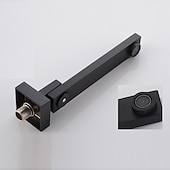 お買い得  壁掛け水栓金具-バスルームのシンクの蛇口 - シングル 幅150 x 長さ200cm ブラック 壁式 シングルハンドル二つの穴Bath Taps / 真鍮