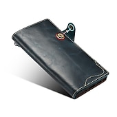 economico Cover Samsung-Custodia per telefono per Samsung Galaxy S24 S23 S22 S21 S20 Plus Ultra Note 20 Ultra Custodia a tutto corpo Porta schede in pelle colorata solida Vera pelle