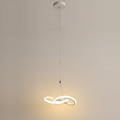 economico Luci Isola cucina-22cm 1-luce 15w mini lampada a sospensione led lampada ambiente alluminio nero bianco verniciato per soggiorno camera da letto sala da pranzo bianco caldo / bianco