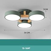 cheap Ceiling Lights-3-Light Nordic Living Room Lamp Dining Room Lamp Modern Hall Lamp Led Creative Personality Bedroom Lamp Wooden Ceiling Light