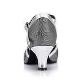 economico Scarpe da ballo di sala e danza moderna-Per donna Liscio Scarpe per danza moderna Prestazioni Addestramento Feste Tacchi A fantasia Tacco spesso Con cinturino a T Argento Nero Oro