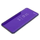 cheap iPhone Cases-Phone Case For iPhone 16 iPhone 15 Pro Max Plus iPhone 14 13 12 11 Pro Max Mini X XR XS Max 8 7 Plus Clear View Window Flip Cover with Stand Holder Auto Sleep Wake Mirror Plating PU Leather