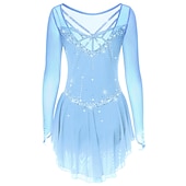 halpa Taitoluistelupuvut-Taitoluistelupuku Naisten Tyttöjen Luistimet Hameet Tumma harmaa Violetti Purppura Silmukka Spandex Erittäin elastinen Kouluts Harjoittelu Kilpailu Luisteluasu Käsintehty Klassinen Kristalli / Strassi