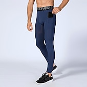 cheap Men&#039;s Shorts, Tights &amp; Pants-Men&#039;s Compression Pants Running Tights Leggings with Phone Pocket Base Layer Athletic Winter Spandex Breathable Quick Dry Sweat wicking Power Flex Fitness Gym Workout Running Skinny Sportswear
