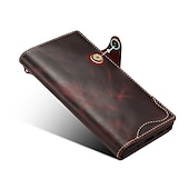 economico Cover Samsung-Custodia per telefono per Samsung Galaxy S24 S23 S22 S21 S20 Plus Ultra Note 20 Ultra Custodia a tutto corpo Porta schede in pelle colorata solida Vera pelle
