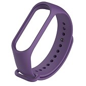 billiga Andra klockband-Smart Watch-band för Xiaomi Mi Band 3 Xiaomi Mi Band 4 Silikon Smart klocka Rem Mjuk Andningsfunktion Läderloop Ersättning Armband
