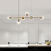 preiswerte Insellichter-120 cm Pendelleuchte LED Liniendesign Kugel Kronleuchter Metall Insel galvanisiert Moderner nordischer Stil 220-240V
