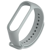 billiga Andra klockband-Smart Watch-band för Xiaomi Mi Band 3 Xiaomi Mi Band 4 Silikon Smart klocka Rem Mjuk Andningsfunktion Läderloop Ersättning Armband