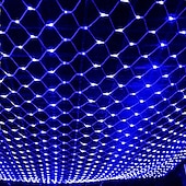 Недорогие Питание от электросети-светодиодные сетки для штор 6мx4м 672светодиода 3мx2м 200светодиодов1.5мx1.5м 96светодиодов белый теплый белый синий многоцветный для декора вечеринки в помещении соединяемый 220v
