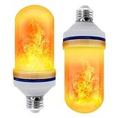 tanie Żarówki LED kuliste-3 szt. 6w e26 e27 led żarówka z efektem płomienia 4 tryby ognia migotanie żarówki na świąteczne dekoracje oświetlenie nastrojowe z czujnikiem grawitacji