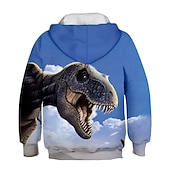 billiga Pojkens 3D-djur-Pojkar 3D Grafisk 3D-utskrift Huvtröja och sweatshirt Pullover Långärmad 3D-tryck Aktiv Streetwear Barn Småbarn 3-12 år