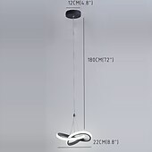 economico Luci Isola cucina-22cm 1-luce 15w mini lampada a sospensione led lampada ambiente alluminio nero bianco verniciato per soggiorno camera da letto sala da pranzo bianco caldo / bianco