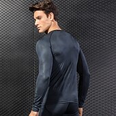 cheap Men&#039;s Active Tees &amp; Tanks-Men&#039;s Compression Shirt Running Shirt Long Sleeve Tee Tshirt Athletic Spandex Quick Dry Breathability Lightweight Stretchy Fitness Gym Workout Running Sportswear Activewear Snakeskin White Red Blue