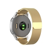 お買い得  ガーミン時計バンド-時計バンド のために ガーミン Forerunner 255S Music Venu 2S Vivoactive 4S Vivomove 3S ステンレス 置換 ストラップ 18mm 調整可 ミレネーゼループ リストバンド