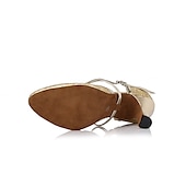voordelige Ballroomschoenen &amp; moderne dansschoenen-zilveren glitter dansschoenen met kruisband en gesp detail – comfortabele ballroom en latin dans hakken voor vrouwen
