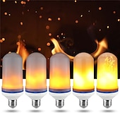 billige Kornpærer med LED-4 stk e27 led flamme lyspærer 99 led flimrende flamme lampe lyspære flamme effekt brann lamper emulering ferie dekorasjon halloween fest gave ac85-265v