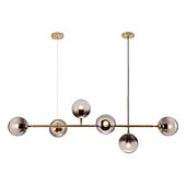 preiswerte Insellichter-120 cm Pendelleuchte LED Liniendesign Kugel Kronleuchter Metall Insel galvanisiert Moderner nordischer Stil 220-240V