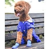 お買い得  ブーツとパウプロテクター-犬用 犬用ブーツ / シューズ レインブーツ 防水 かわいいスタイル 純色 ペット用 ゴム PVC シリコーン ブラック