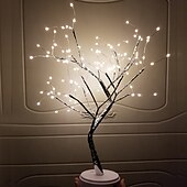 رخيصةأون أضواء عيد الفصح-أدى ضوء شجرة عيد الميلاد شجرة البتولا عيد الفصح 108 led منضدية فرع شجرة ضوء للمنزل حفل زفاف الديكور داخلي ضوء الليل