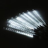 halpa Sähkökäyttöinen-2 kpl meteorisuihku sade led merkkijono 30cm 11,8 tuumaa 16 putkea 384 lediä putoava sadepisara jääpuikko joulukuusi hääkeiju valo katu loma koristelu