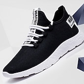 abordables Baskets-baskets de sport noires et jaunes pour hommes avec maille respirante et design léger pour le sport et les vêtements décontractés