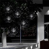 olcso Elemmel működő-led tűzijáték starburst string lámpák kültéri vízálló 120 led diy függő tűzijáték réz tündér girland fények fesztivál party ünnep csillogó fény 2db 1db