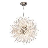 cheap Globe Design-12-Lights Modern Electroplated Globe Chandeliers Firework Led Nordic Style Pendant Lights Living Room Dining Room G9 Bulb Base