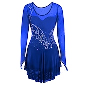 preiswerte Eiskunstlaufkleider-Eiskunstlaufkleid Damen Mädchen Eislaufen Kleider Austattungen Gelb Dunkelrot Pudriges Rosa Halo-Färbung Gitter Spandex Hochelastisch Wettbewerb Eiskunstlaufkleidung Eislaufen Eiskundstlauf