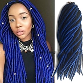 cheap Crochet Hair-Faux Locs Dreadlocks Nu Locs Box Braids Synthetic Hair Braiding Hair 24 roots / pack