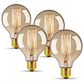 levne Klasické žárovky-4ks 40w e26 e27 g80 vintage edison žárovka starožitné žárovky stmívatelné teplé bílé 2300k 220-240v certifikované rohs ce