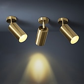 abordables Spots encastrables-laiton petits projecteurs led salon café bar doré piste lumières chez l&#039;habitant décoration lumineux vers le bas la lumière