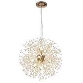 cheap Globe Design-12-Lights Modern Electroplated Globe Chandeliers Firework Led Nordic Style Pendant Lights Living Room Dining Room G9 Bulb Base