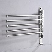 abordables Barres repose-serviettes-porte-serviettes de salle de bain porte-serviettes d&#039;activité rotatif en acier inoxydable brossé porte-serviettes de rangement de salle de bain