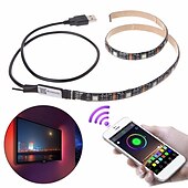 abordables Contrôle WiFi et musique-led bande lumières app musique synchronisation contrôle ensemble 5 v usb 5050 smd rgb bluetooth tv rétro-éclairage étanche