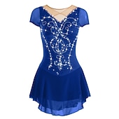 cheap Figure Skating Dresses-Figure Skating Dress Women's Girls' Ice Skating Dress Outfits White Purple Red Mesh Spandex High Elasticity Training Leisure Sports Practice Skating Wear Anatomic Design Handmade Patchwork Classic