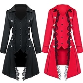 ieftine Îmbrăcăminte exterioară-Retro / vintage Punk și gotic Medieval Geacă Mascaradă Σμόκιν Vampiri Doctorul ciumei Dantelă Costume de fancy Pentru femei Steampunk Halloween Carnaval Mascaradă Petrecere Halloween Adulți Geacă