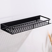preiswerte Badezimmerregale-WC-Rack aus Aluminium, Wandbehang, schwarz, Hotel-Anhänger, rechteckig, Netz, blau, Bad-Accessoires