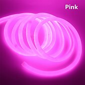 voordelige Neon LED-verlichting-5M Flexibele LED-verlichtingsstrips 600 LEDs EL 14mm 1 set Warm wit Wit Rood Waterbestendig Knipbaar Feest 220 V