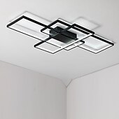 ieftine Lumini Reglabile-Plafoniera led cu 3 lumini de 105 cm aluminiu cu model geometric lumina liniara cu incasare stil modern finisaje vopsite reglabile lumini pentru sufragerie birou reglabile doar cu telecomanda