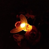 cheap Solar String Lights-Outdoor Solar Bee String Lights, 20 LEDs Waterproof Garden Fairy Lights with 8 Modes, Solar-Powered LED Lights for Outdoor Terrace, Flowers, Trees &amp; Party Decorations