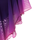 halpa Taitoluistelupuvut-Taitoluistelupuku Naisten Tyttöjen Luistimet Hameet Tumma harmaa Violetti Purppura Silmukka Spandex Erittäin elastinen Kouluts Harjoittelu Kilpailu Luisteluasu Käsintehty Klassinen Kristalli / Strassi