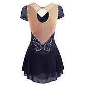 cheap Figure Skating Dresses-Figure Skating Dress Women's Girls' Ice Skating Dress Outfits White Purple Red Mesh Spandex High Elasticity Training Leisure Sports Practice Skating Wear Anatomic Design Handmade Patchwork Classic