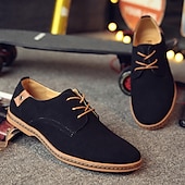 abordables Semi-formel-chaussures oxford en daim bleu marine pour hommes – chaussures habillées décontractées à lacets pour les mariages, les affaires et le quotidien