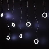 cheap USB String Lights-LED Curtain String Lights Flash Fairy Garland 3x1 3x2 3x3M 300 LEDS USB Remote Control for New Year Christmas Outdoor Wedding Home Window Docoration