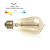 economico Lampadine a incandescenza-1pc lampadine edison st58 40w lampadine a incandescenza a filamento di tungsteno antico vintage e26 / e27 lampadine base per illuminazione decorativa a sospensione vetro ambra 220v