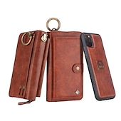 abordables Carcasas iPhone-teléfono Funda Para iPhone 16 iPhone 15 Pro Max Plus iPhone 14 13 12 11 Pro Max Mini X XR XS Max 8 7 Plus Tarjetas billetera Desmontable Magnética Protector de cuerpo completo Retro piel genuina