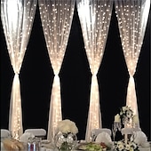 cheap USB String Lights-LED Curtain String Lights Flash Fairy Garland 3x1 3x2 3x3M 300 LEDS USB Remote Control for New Year Christmas Outdoor Wedding Home Window Docoration
